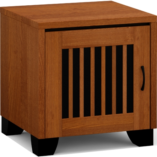 Sonoma 217 AV Cabinet in American Cherry w/ Vertical Slat Doors